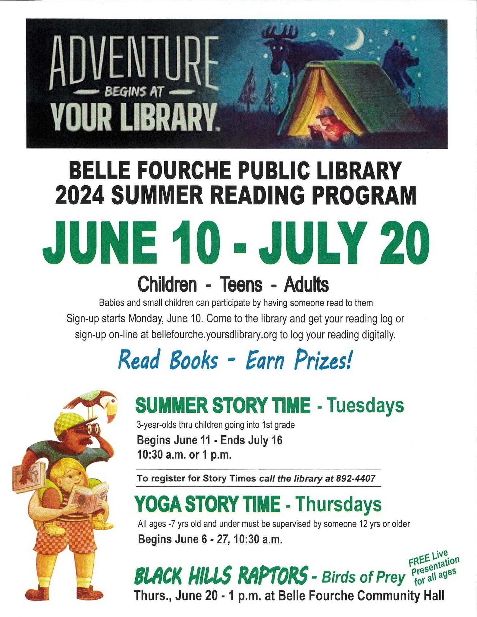 Belle Fourche Library Summer Reading Flyer