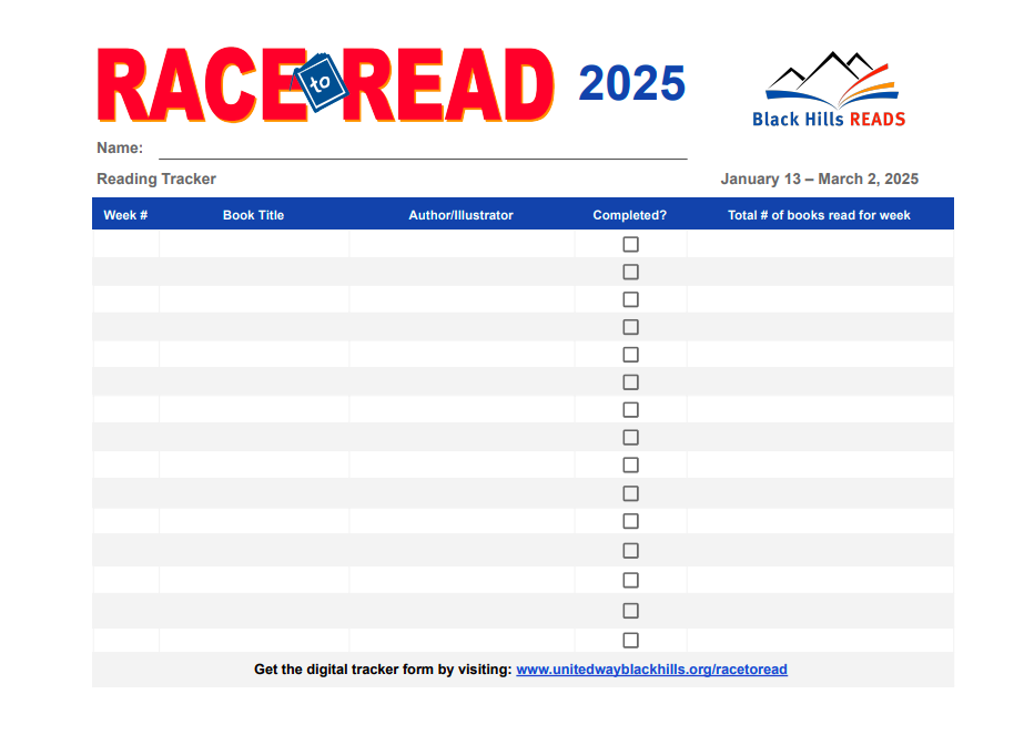 Race to Read 2025 Book Log